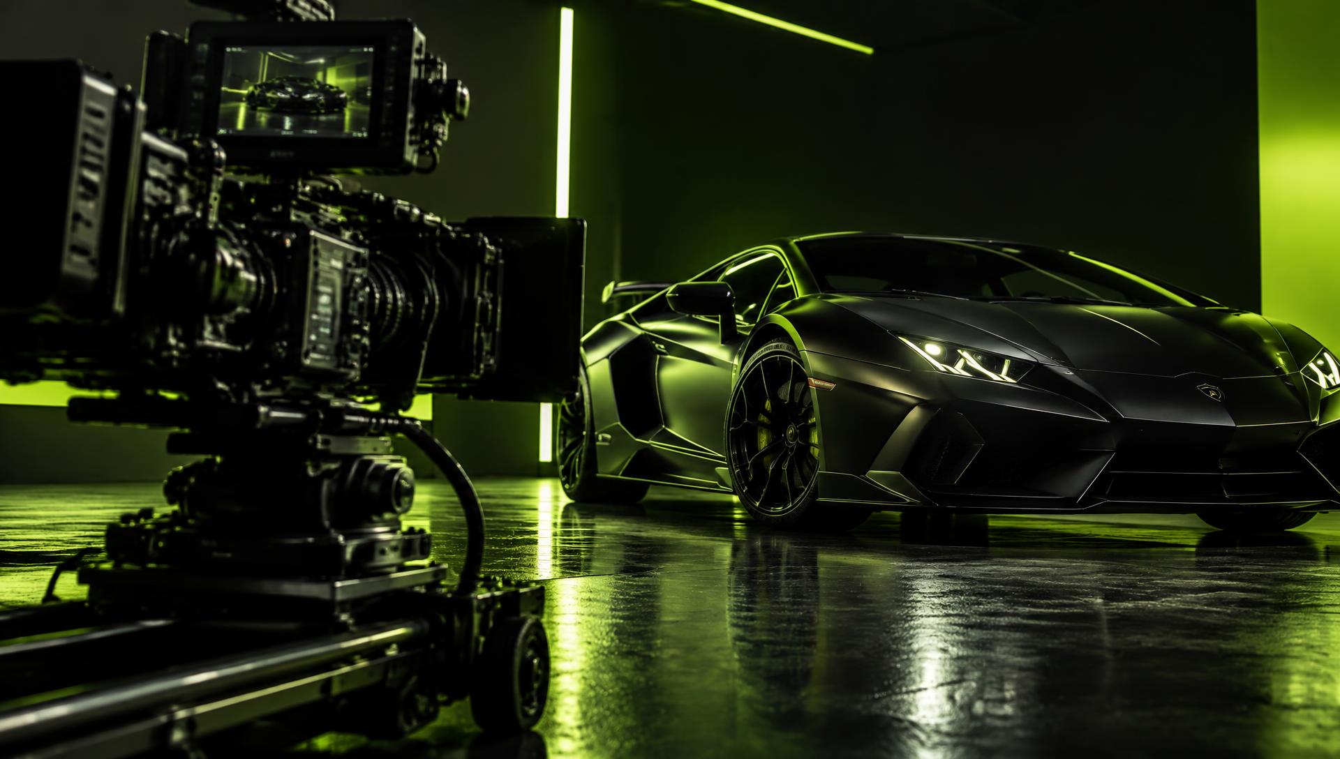 Produção audiovisual da Speed em estúdio automotivo